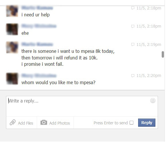 Kenyans being conned through hacked Facebook accounts