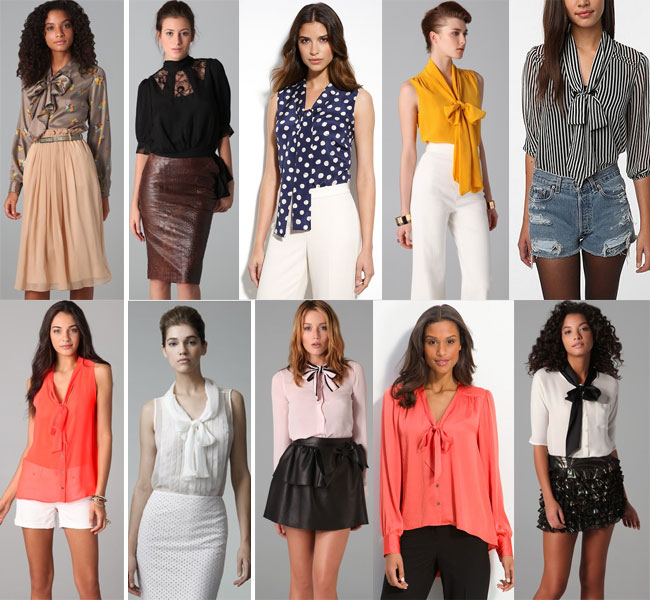 neck-tie-blouse
