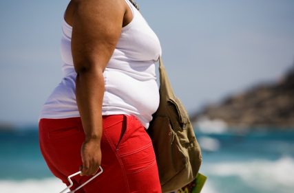 Obese woman african