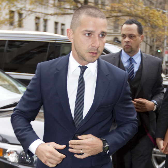 Shia Labeouf arrives at Manhattan Criminal Court