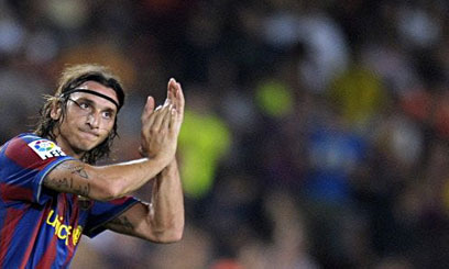 Ibrahimovic sets up Barca win
