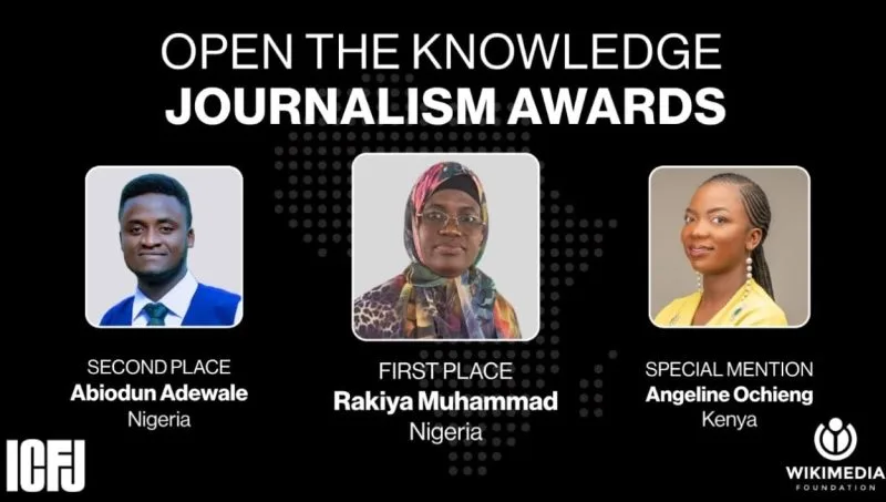 Kenyan, Nigerian Journalists Honoured for Reporting That Expands Public Knowledge