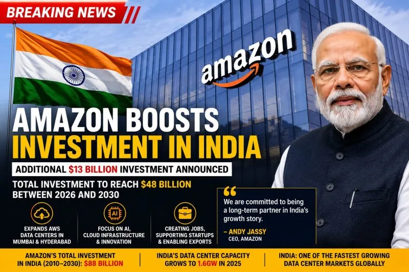Amazon Raises India Investment Commitment to $48 Billion Through 2030