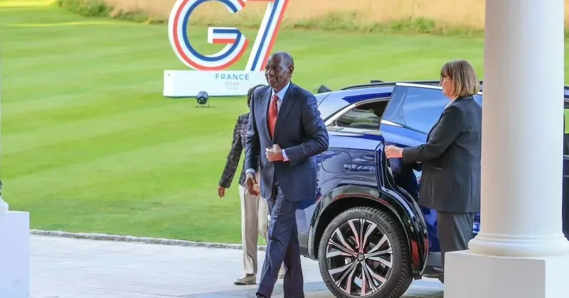 Ruto lands in France for G7 summit, set to speak for Africa