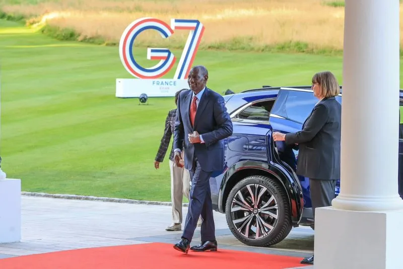 Ruto lands in France for G7 summit, set to speak for Africa