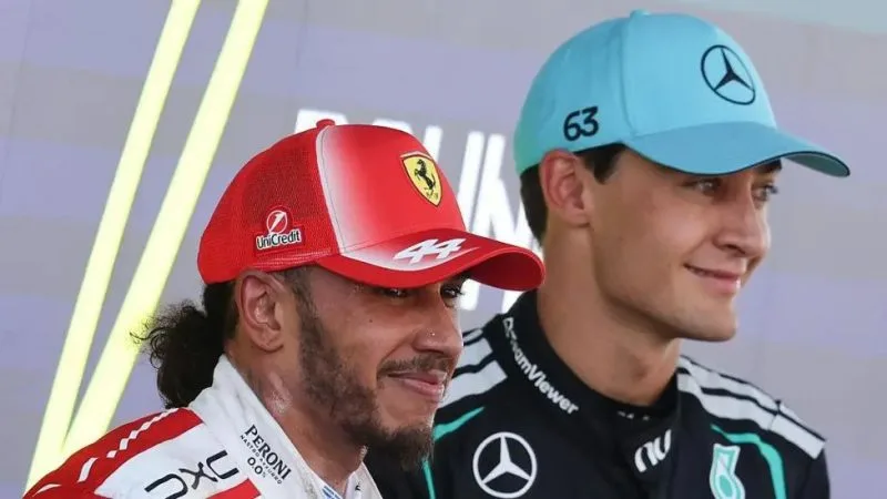 Russell Says Hamilton And Ferrari A Huge Title Threat