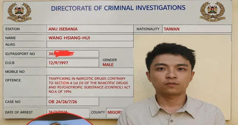 Taiwanese man held after K9 detects heroin at Kenya-Tanzania border