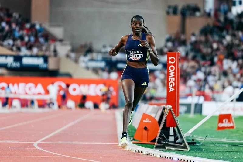 Fast-rising Ngetich salutes track G.O.A.T Faith Kipyegon after overcoming her in Monaco
