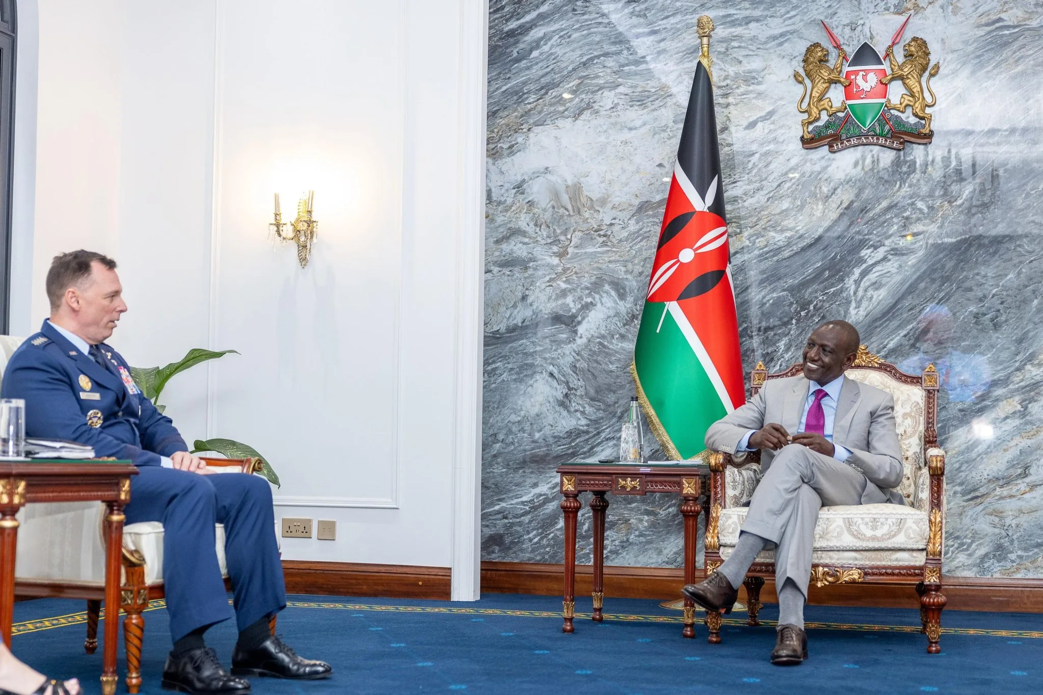 Ruto, AFRICOM commander discuss regional security, counter-terrorism