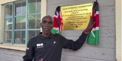 Eliud Kipchoge Commissions Renovated Classrooms, Thanks Chris Kirubi Foundation for Sh1 Million Donation