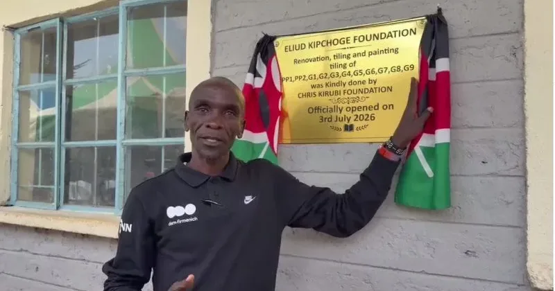 Eliud Kipchoge Commissions Renovated Classrooms, Thanks Chris Kirubi Foundation for Sh1 Million Donation