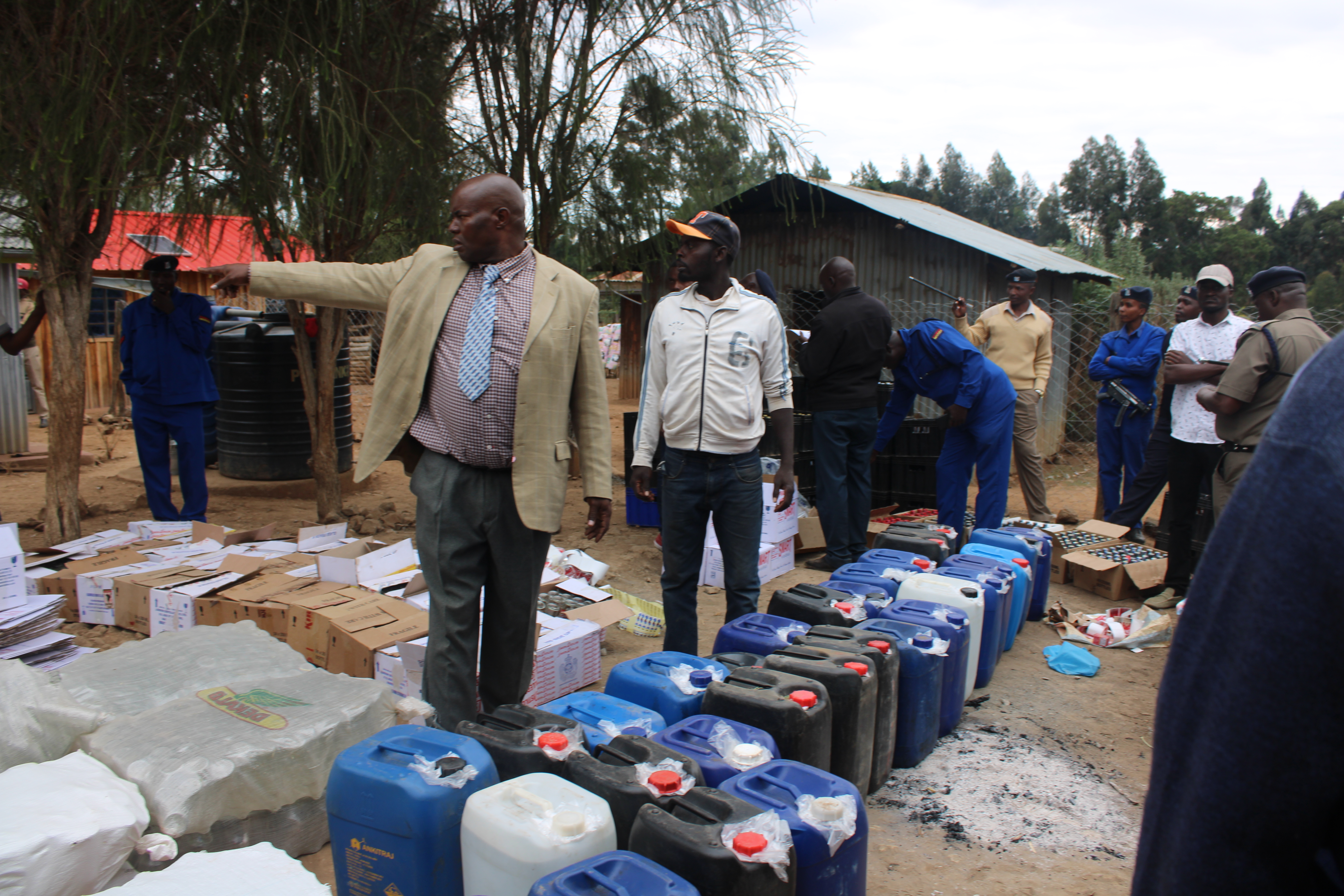 Counterfeit alcohol and KRA stamps seized in Nyandarua