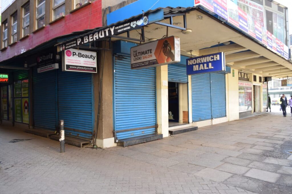Nairobi CBD largely closed as business thrives in downtown during Azimio protests