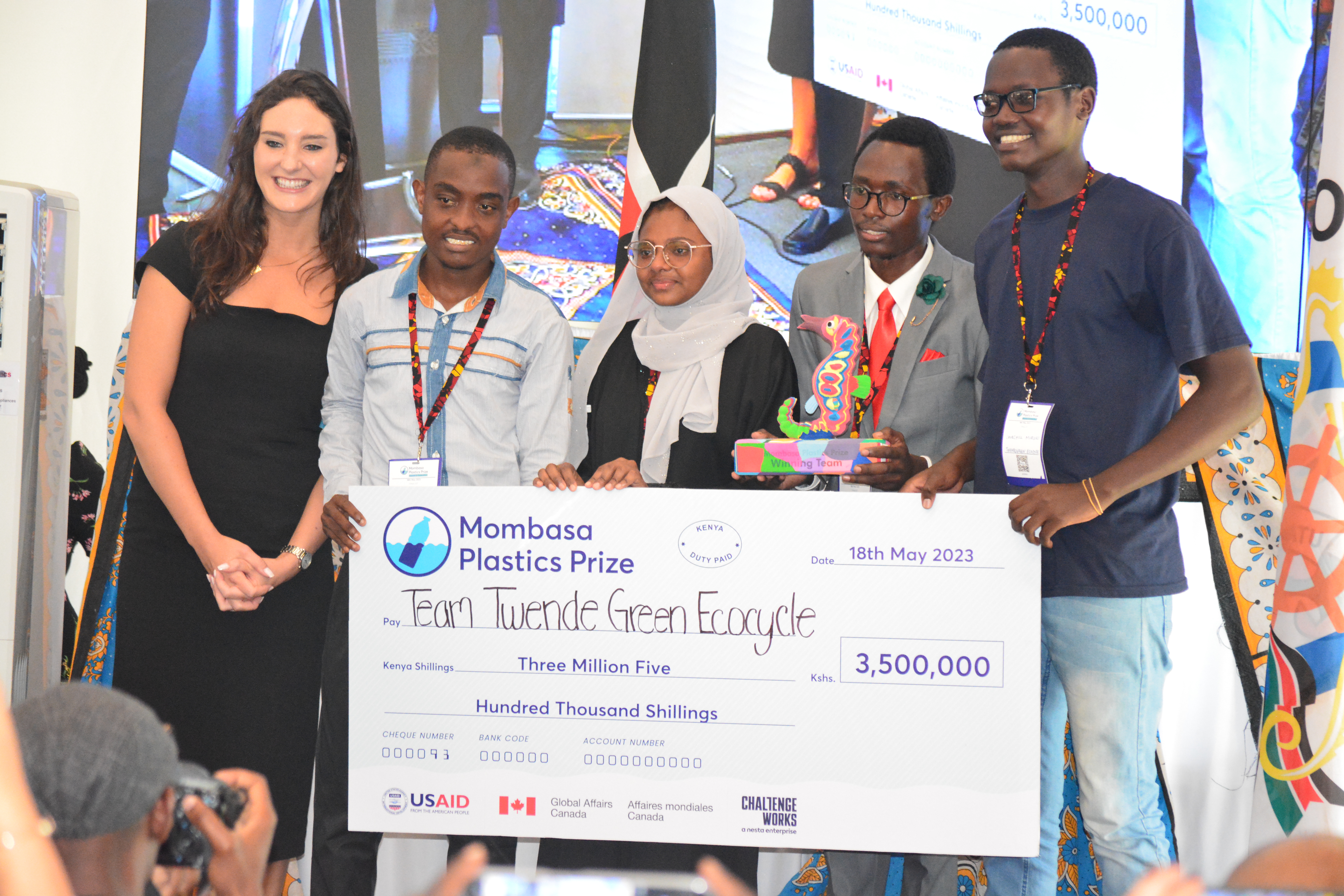 Three Mombasa startups awarded $50,000 for innovative solutions in plastic pollution