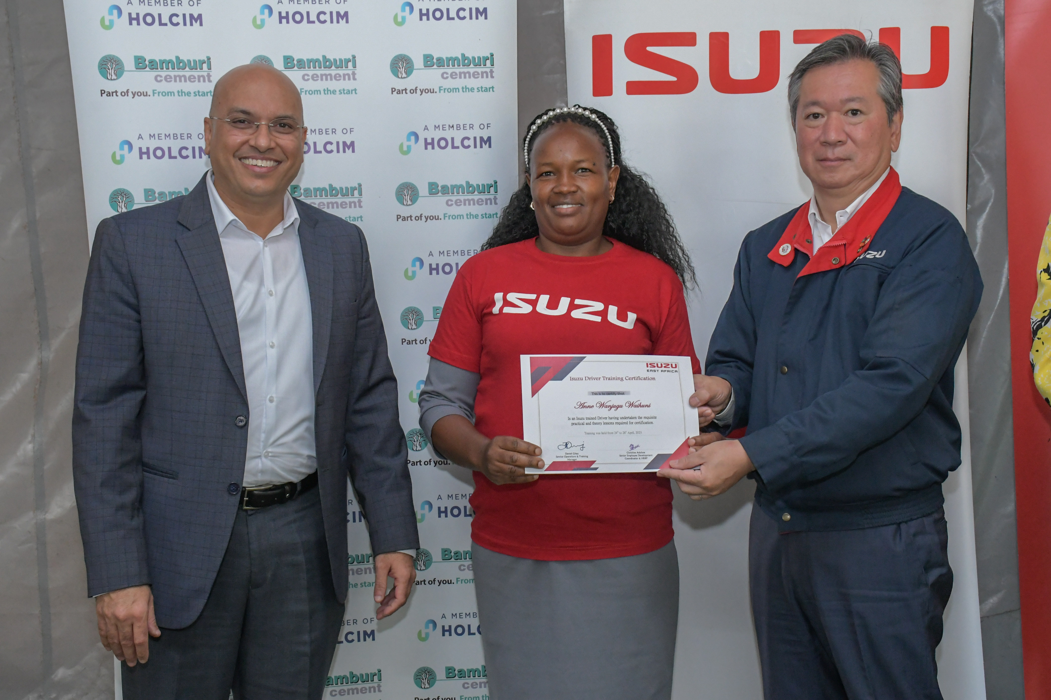 Isuzu, Bamburi train female truck drivers