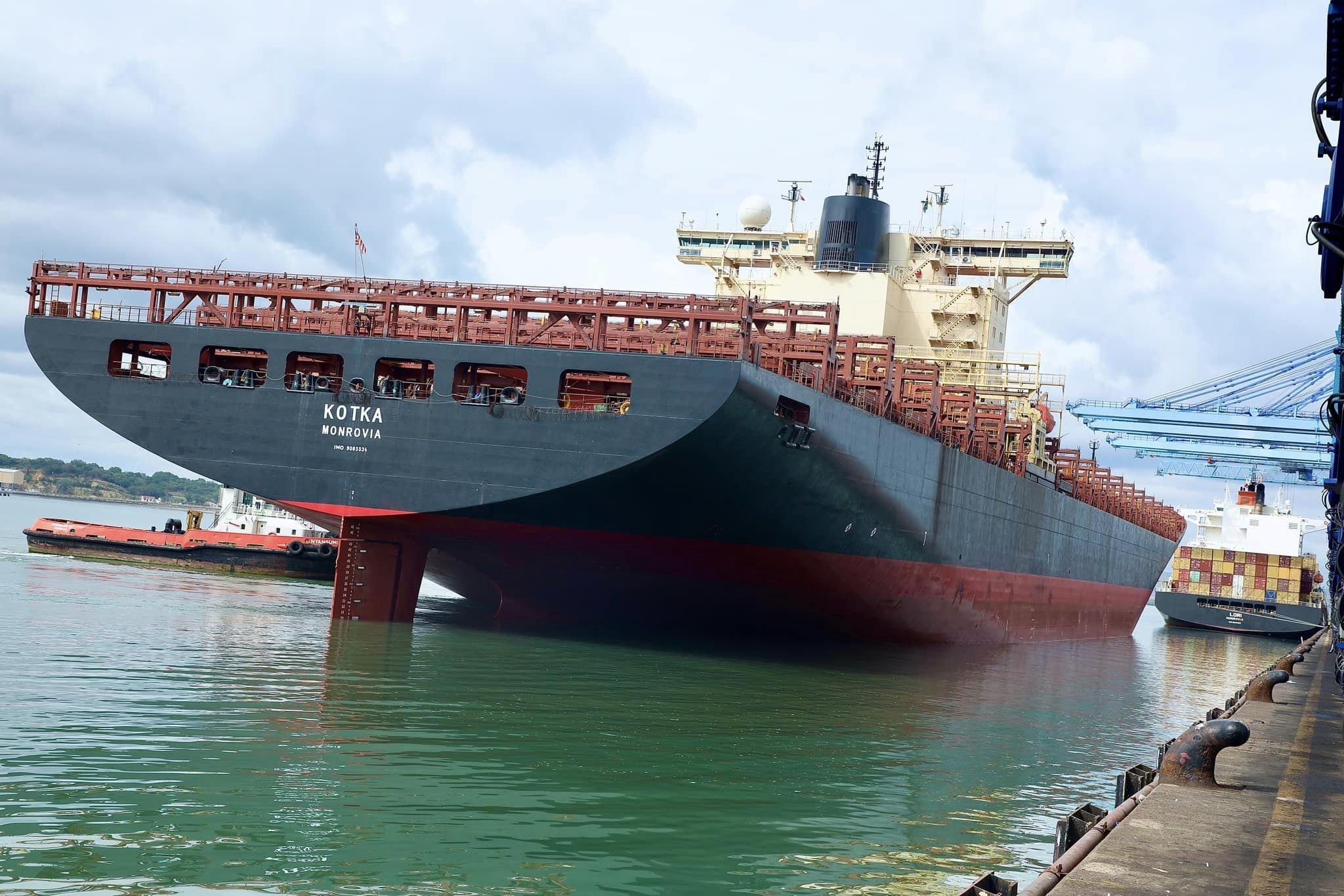 Longest ship, MV Kotka, docks at the Mombasa Port for the first time
