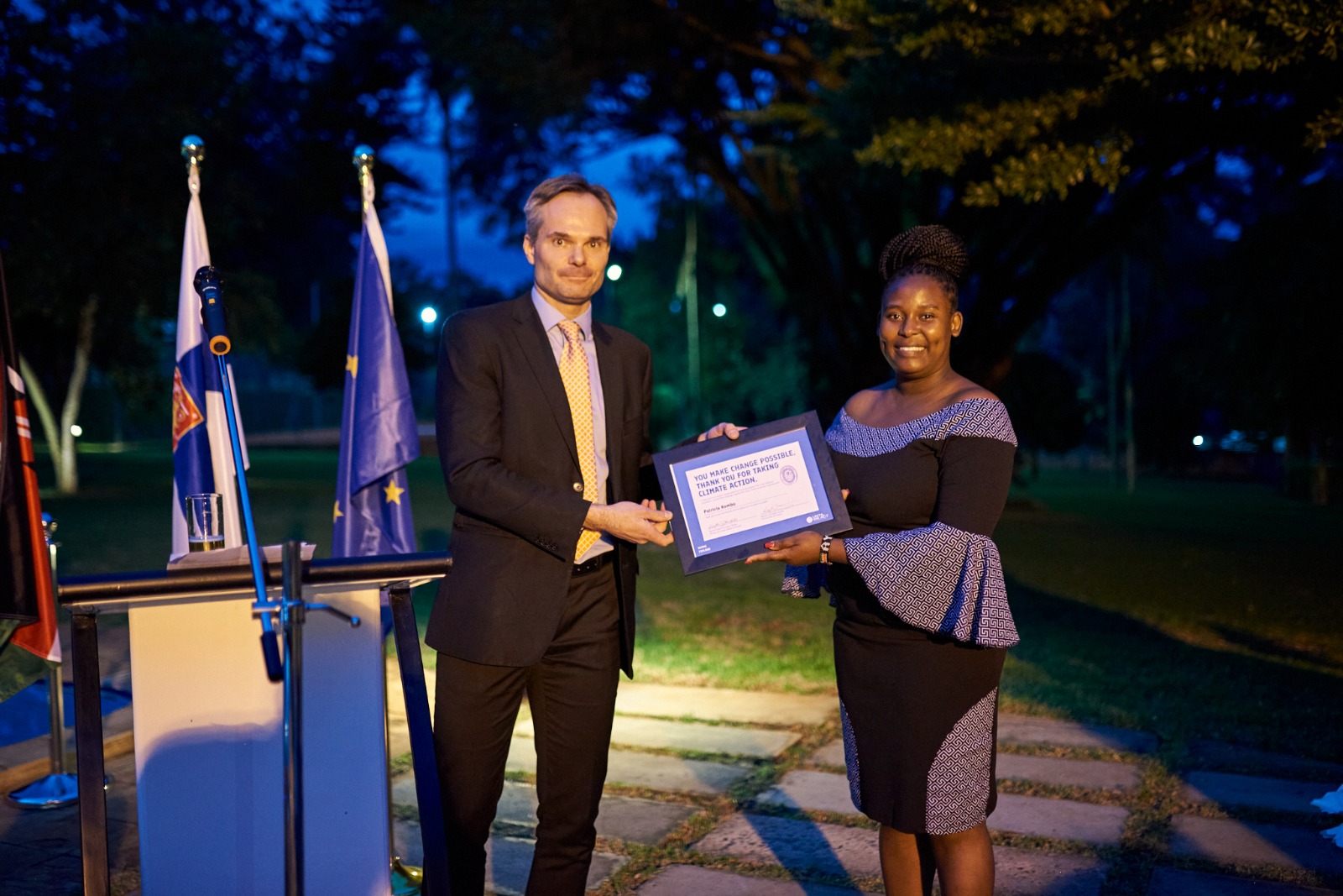 Finland honors Kenyan climate activist Patricia Kombo