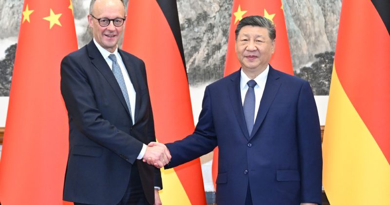 German chancellor warns of trade imbalance with China during first Beijing trip