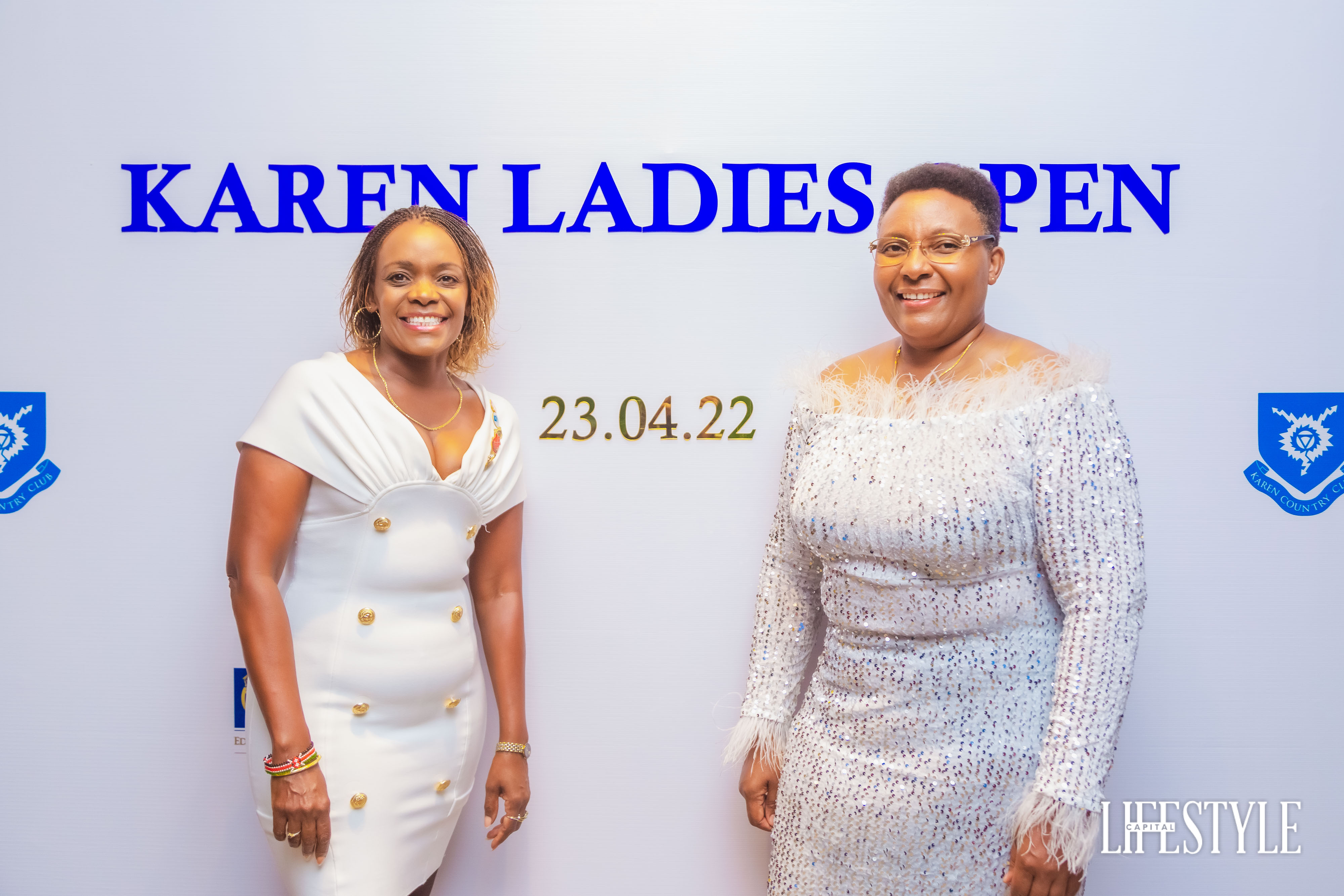 All White Affair. Karen Ladies Open Stylishly Fashionable Dinner Party