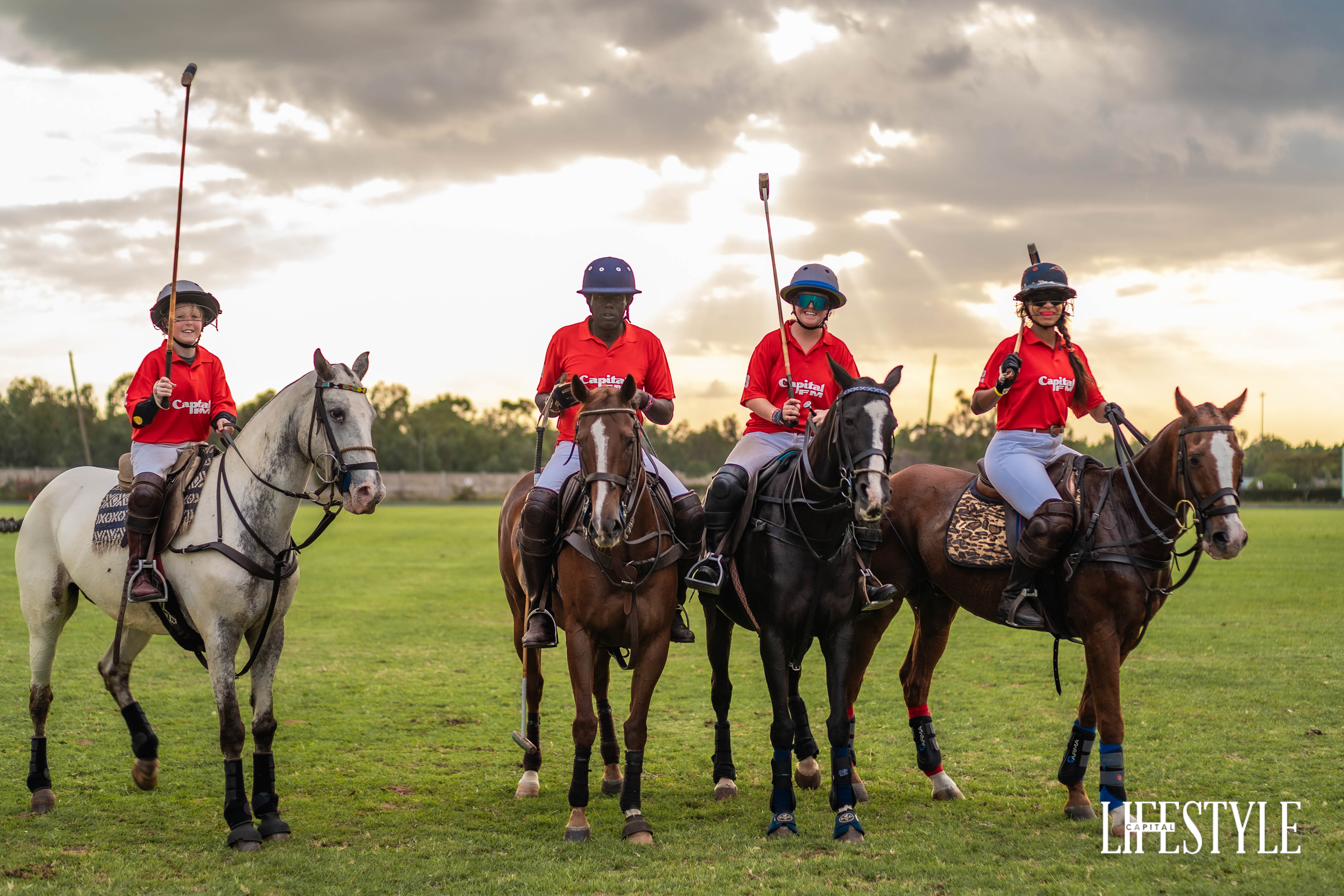Team Capital FM in action at the Casino Cup 6- Goal Polo Tournament at Nairobi Polo Club
