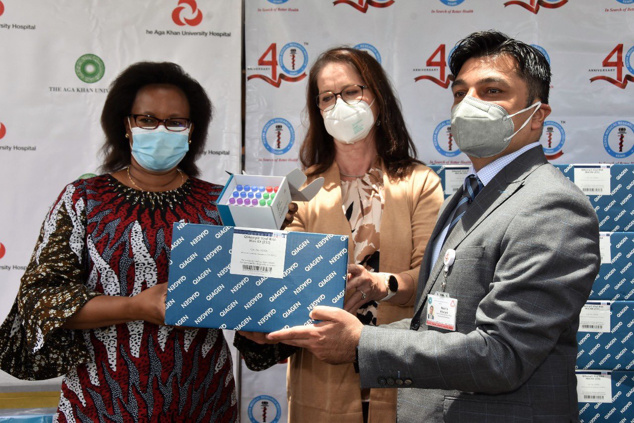 AKUH and German Govt donate COVID testing kits to MoH