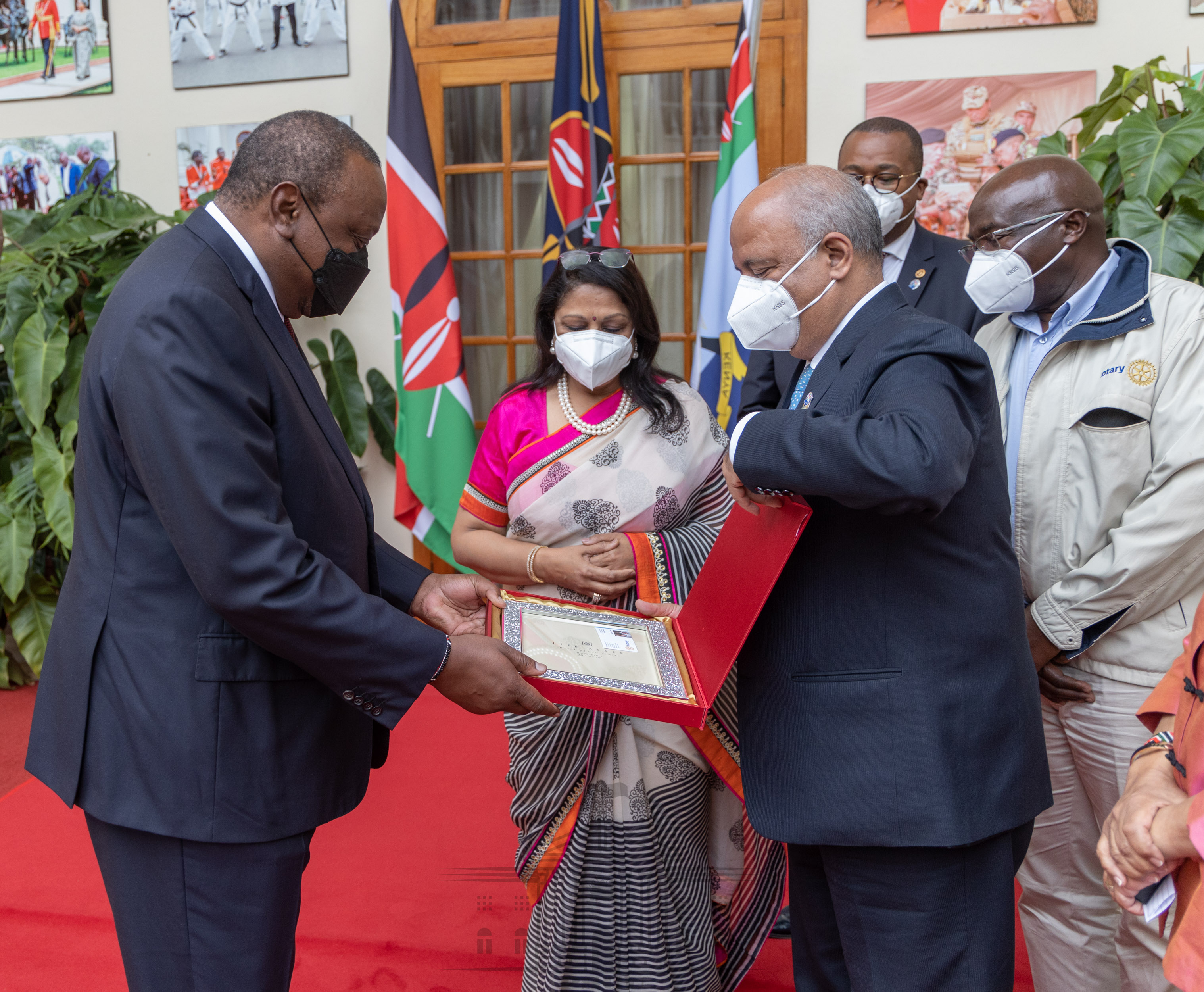 Kenyatta, Rotary International President Shekhar Mehta meet in Nairobi