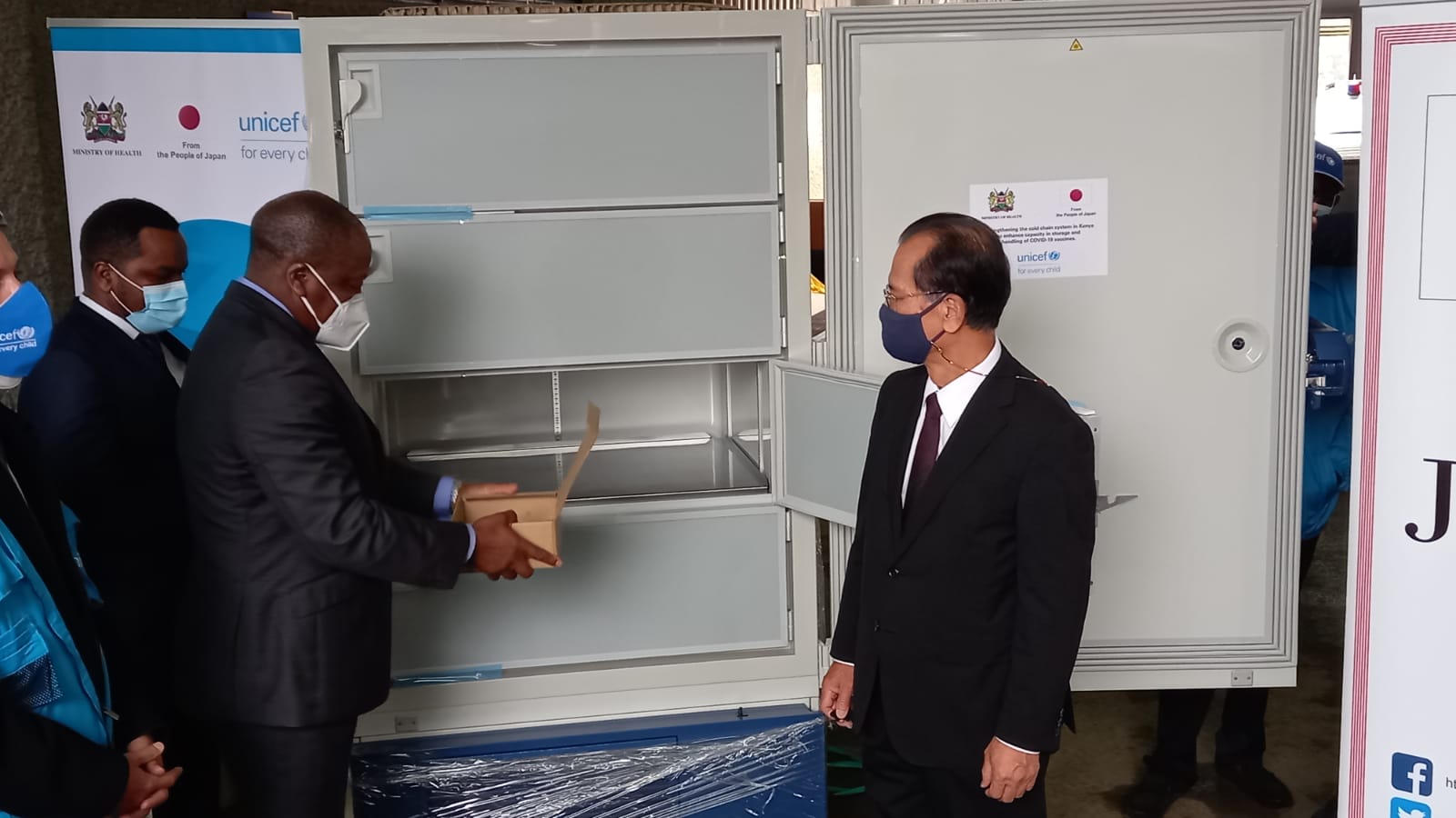 Japan donates 12 ultra-modern deep freezers to Kenya for COVID vaccines
