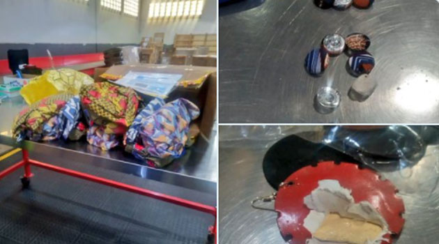 Anti-narcotics police seize drugs concealed in earrings, kitenge dresses at JKIA