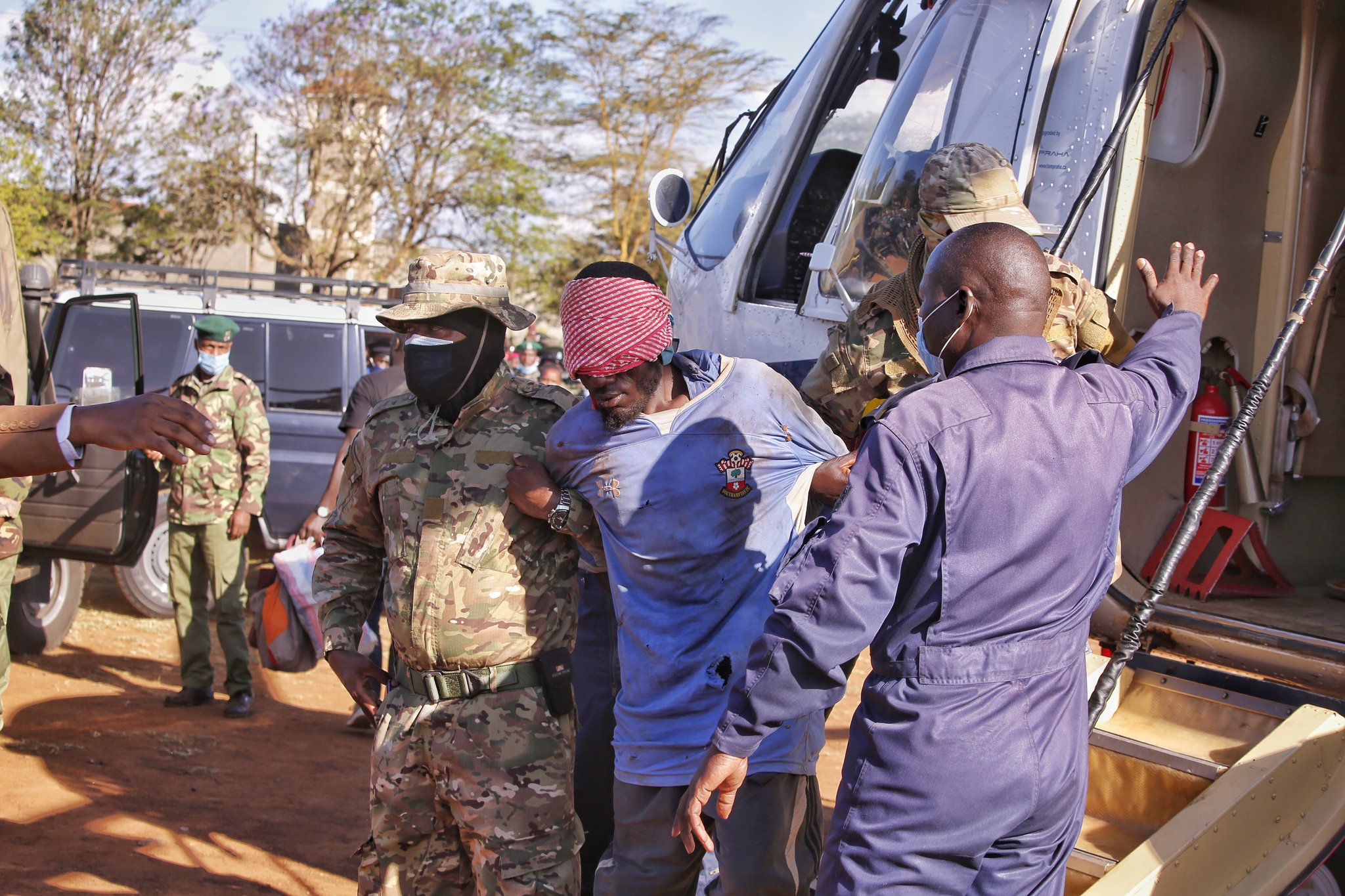 3 terror convicts blindfolded, flown back to Kamiti prison after escape