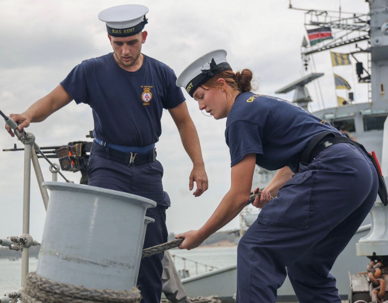 Royal Navy ship HMS Kent docks in Mombasa for joint exercise with Kenya Navy