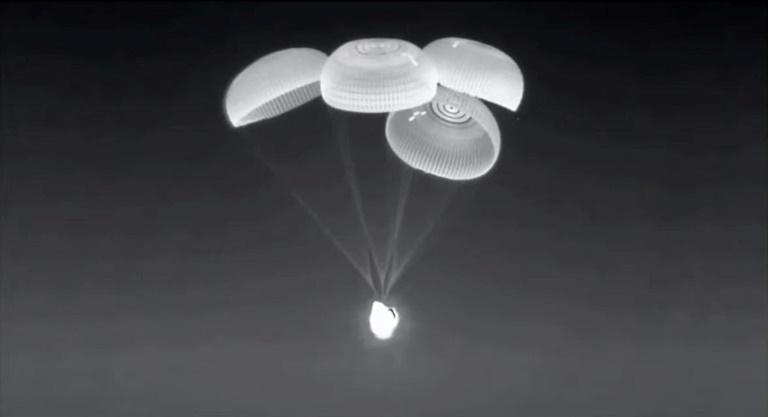 ISS astronauts return to Earth in SpaceX craft after 6-month mission