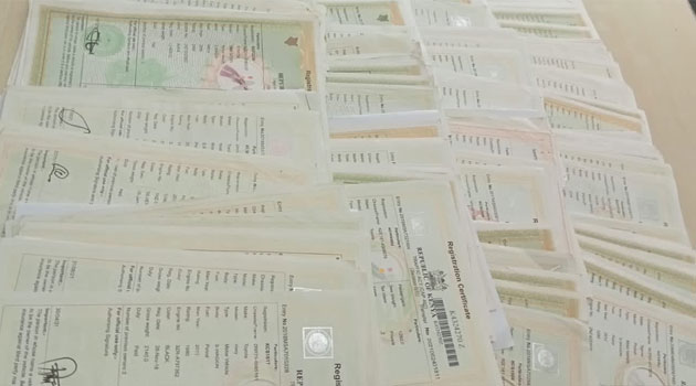 450 logbooks recovered at a cybercafé in crackdown targeting rogue NTSA officials