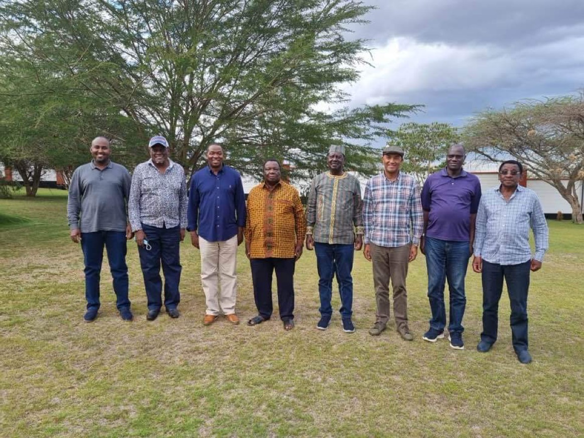 PICTURE STORY: Atwoli hosts Raila, Murathe and Team Azimio for lunch