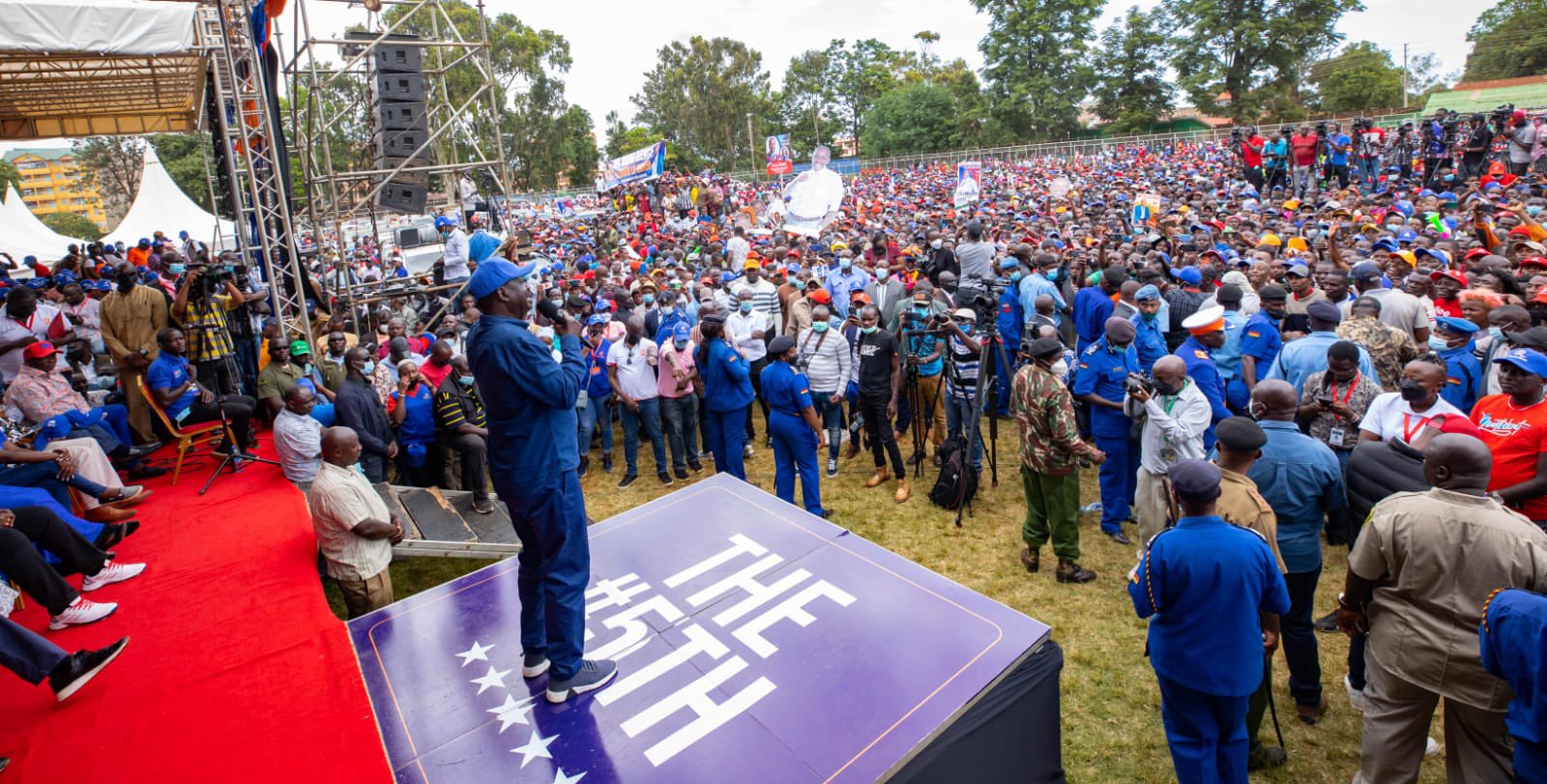 PICTURES: Raila’s Azimio rally in Thika