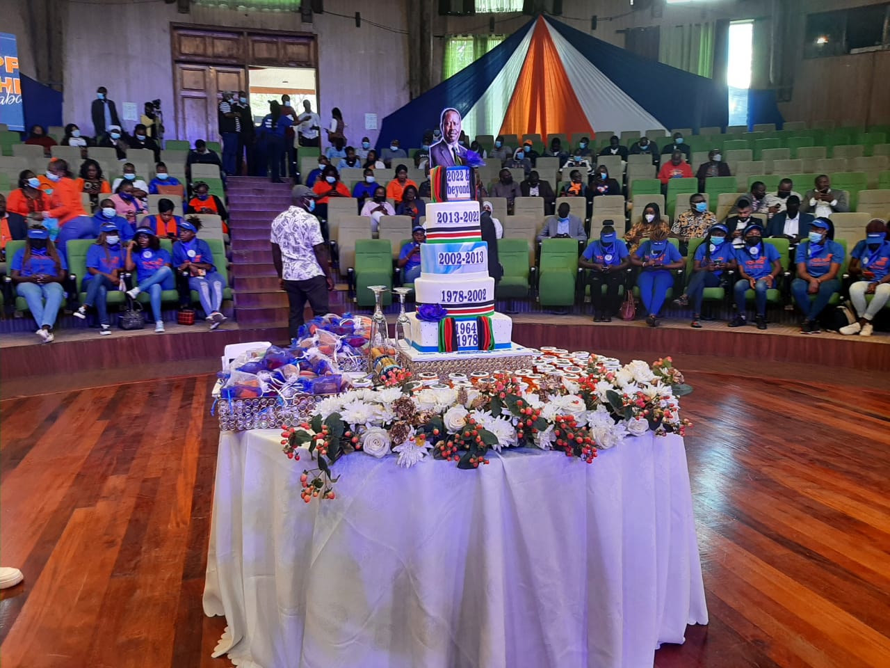 Raila’s 5-tier cake for 77th birthday