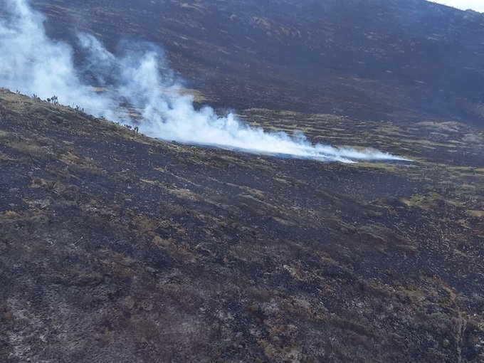KWS says 90pc of fire at the Aberdares contained
