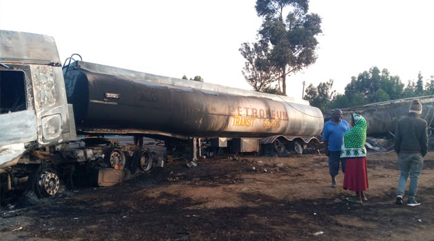 Petrol tanker incident in Lugari leaves rider dead, 2 drivers injured