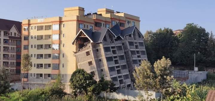 Building under construction caves in at Regen area, Kinoo