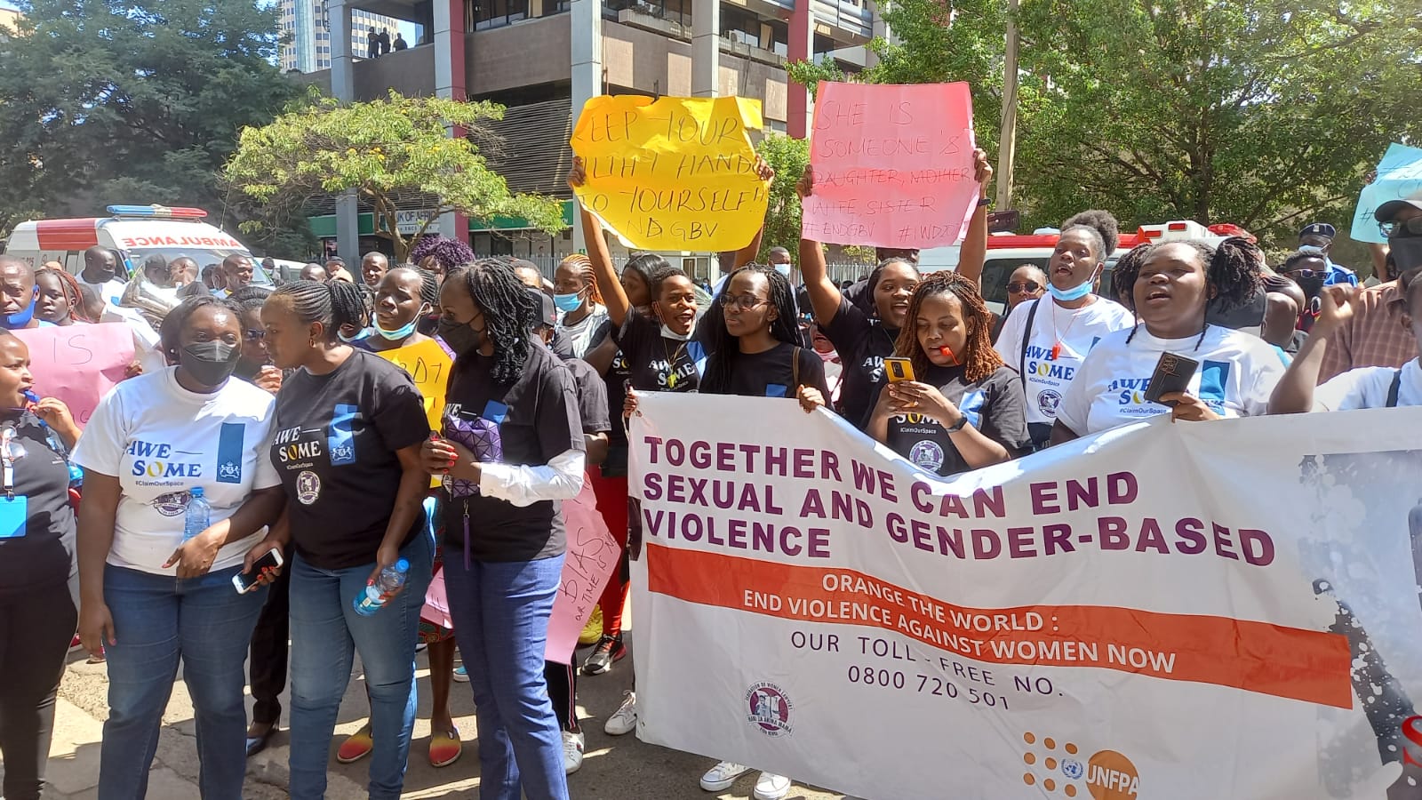 Women in Nairobi demonstrate over assault of Female Motorist