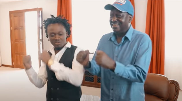 Raila, Bahati ‘Mtoto wa Mama’ release Azimo hit song at Machakos White House