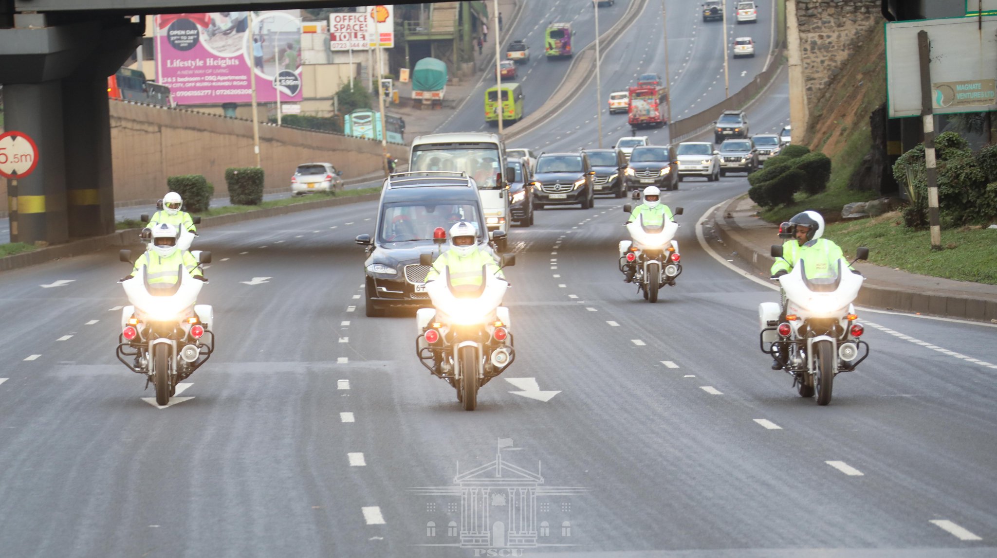 Kibaki’s body escorted to Nyeri by road