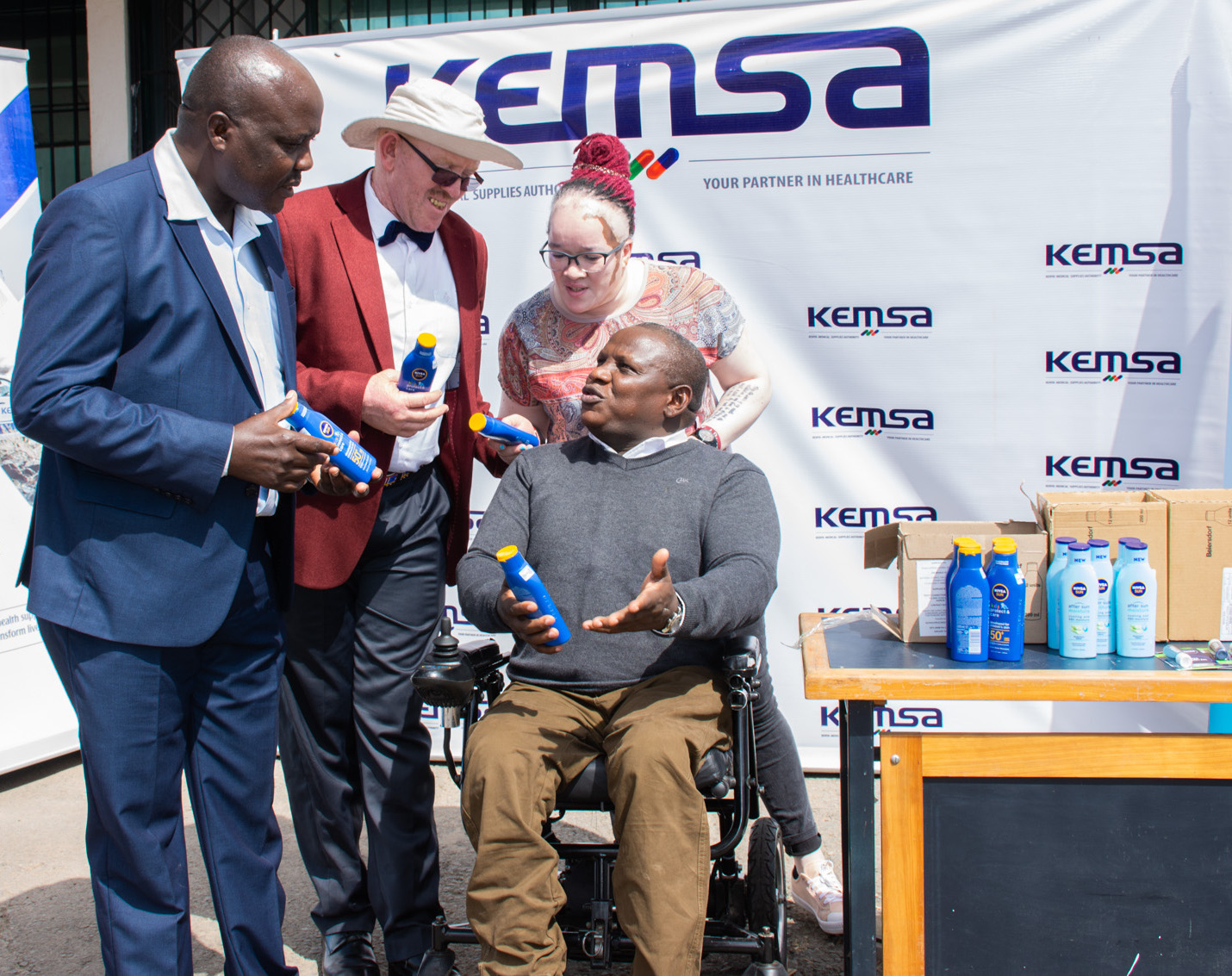 KEMSA and the National Council for Persons with Disabilities flag off Kshs 54 million sunscreen agents for persons living with albinism