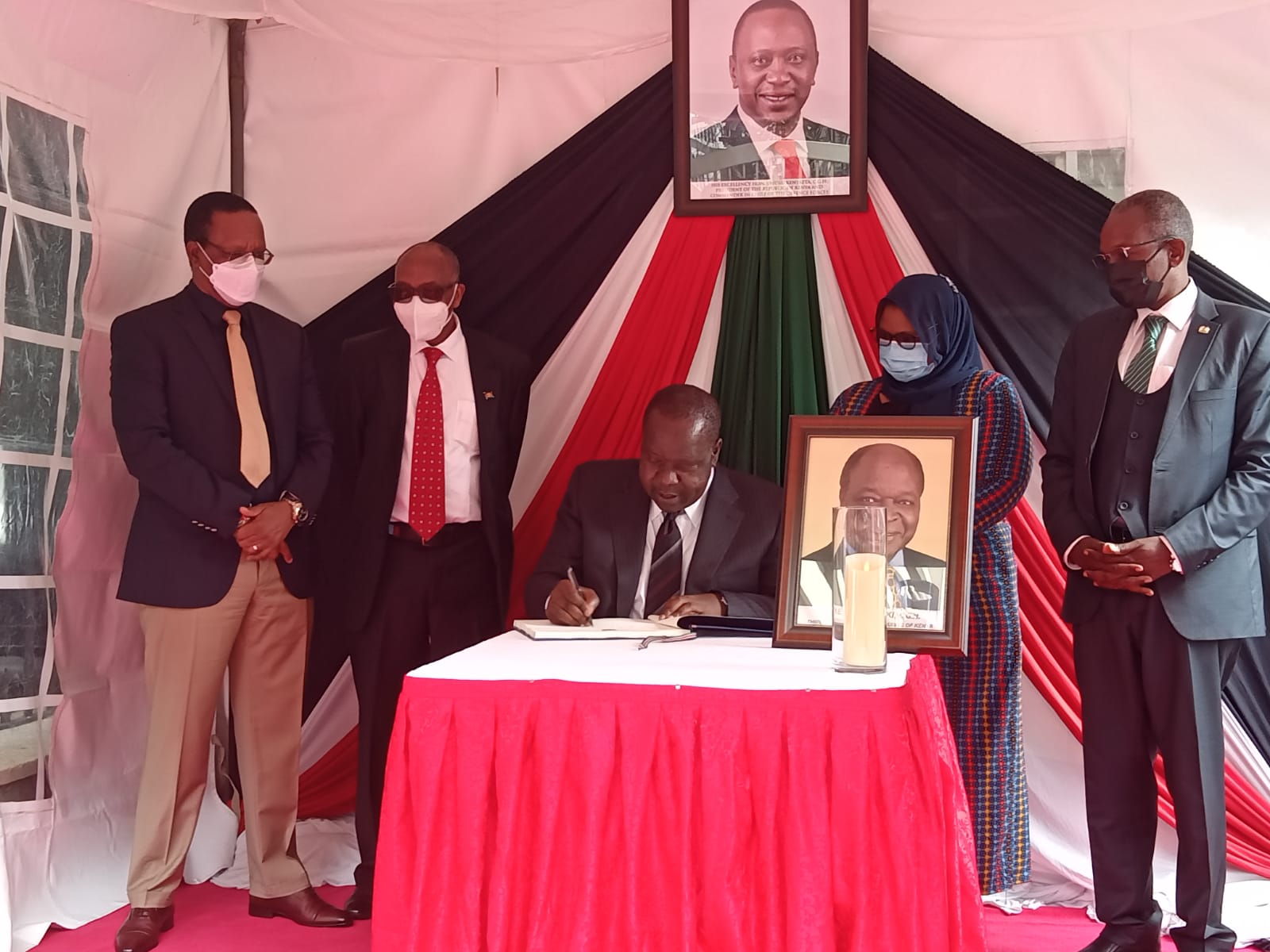 PHOTOS: Matiangi launches Kibaki condolence book signing