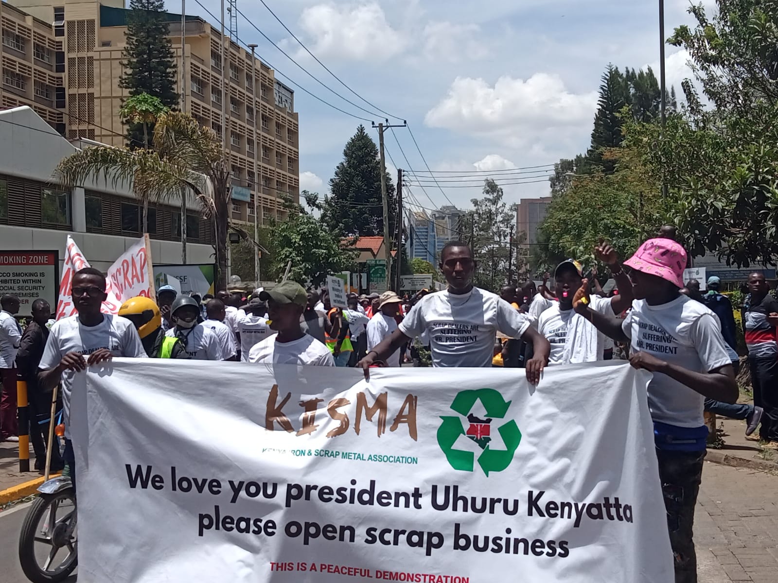 Scrap Metal dealers hold demonstration in Nairobi over ban