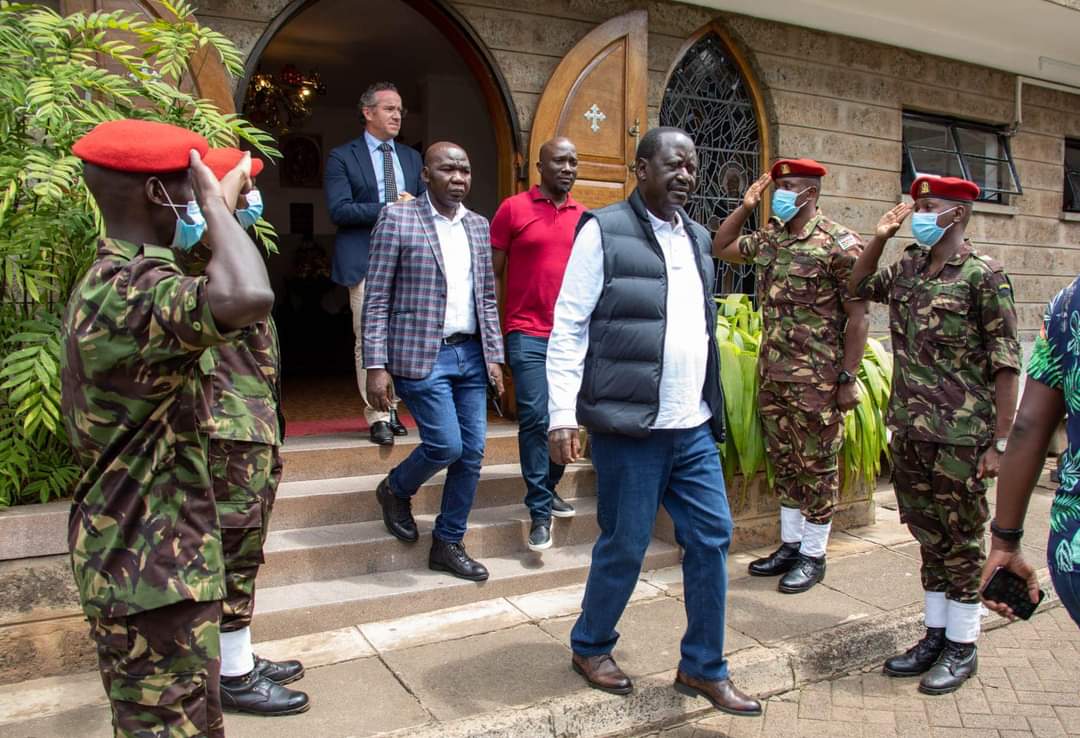 Raila visits Lee Funeral Home to view Kibaki’s body