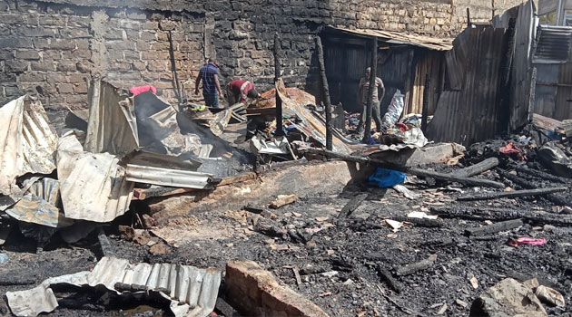 Night inferno leaves scores of Kenol residents counting losses