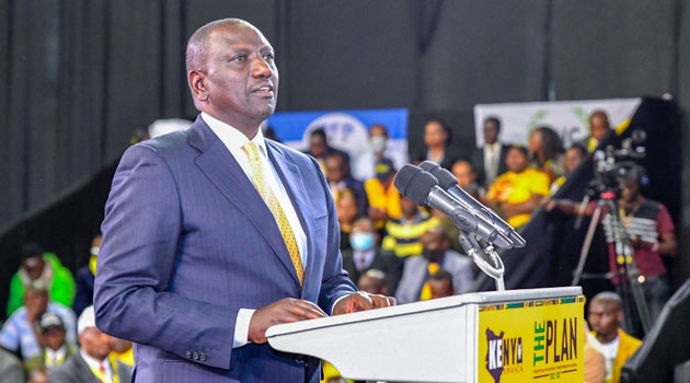 Ruto urges Kenyans to maintain peace during and after the election