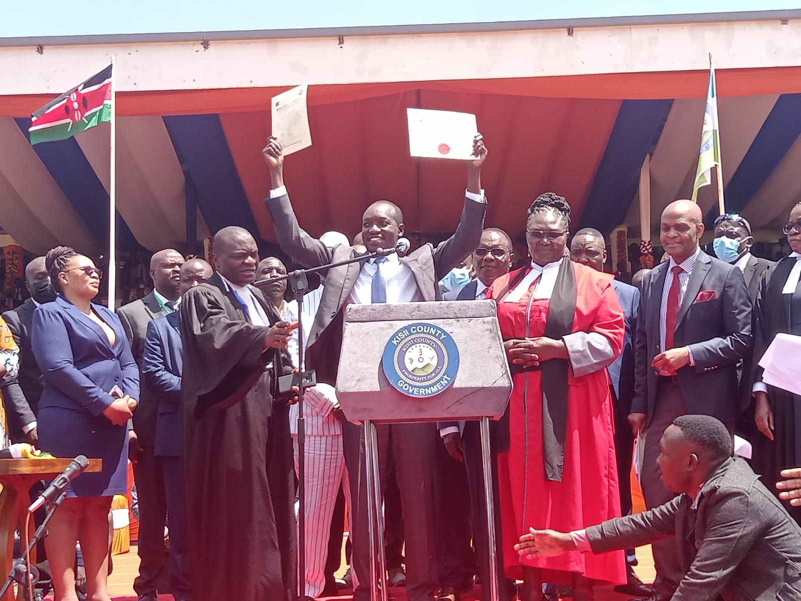 Simba Arati sworn in as Kisii Governor