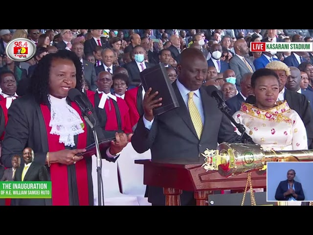 Ruto sworn in as the 5th President of Kenya (VIDEO)