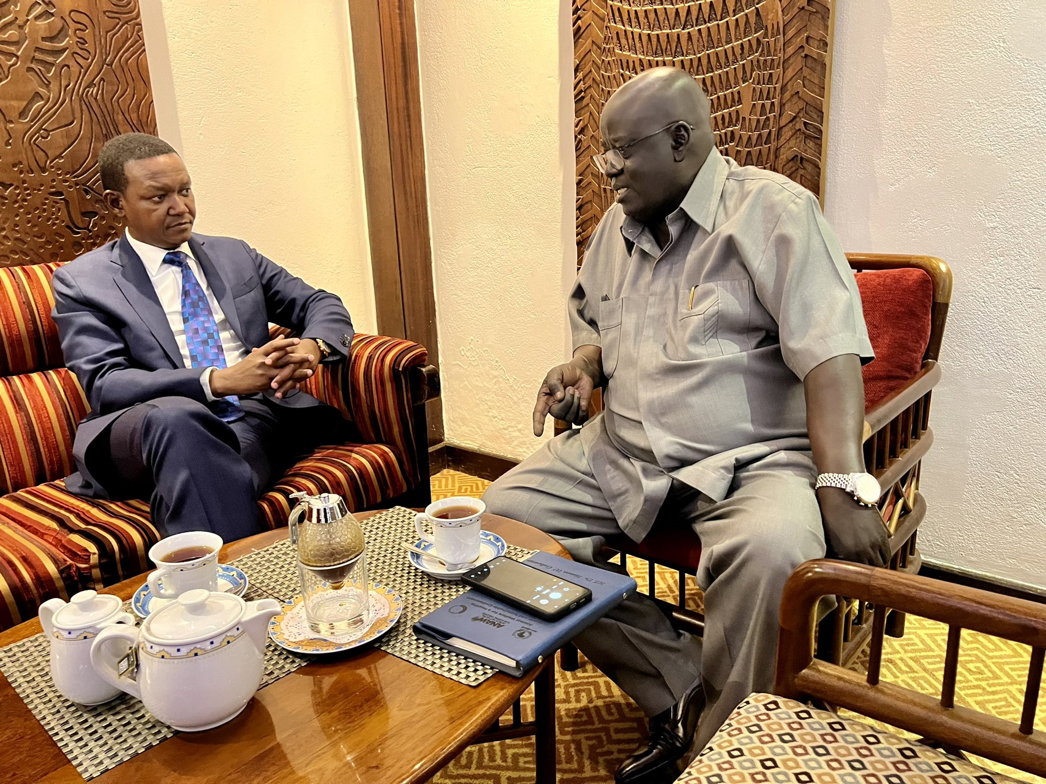 All is well! Foreign Affairs CS nominee Alfred Mutua says after meeting Ugandan envoy Galiwango